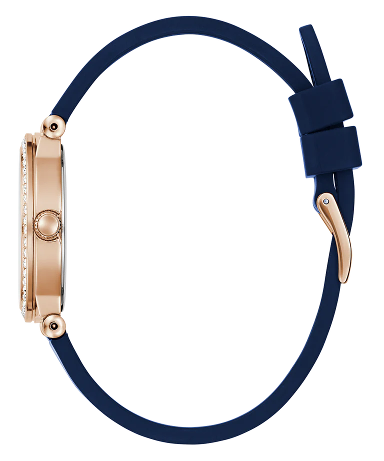 GUESS Ladies Blue Rose Gold Tone Analog Watch GW0844L3 - KRISHNA WATCH COMPANY