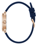 GUESS Ladies Blue Rose Gold Tone Analog Watch GW0844L3