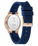 GUESS Ladies Blue Rose Gold Tone Analog Watch GW0844L3