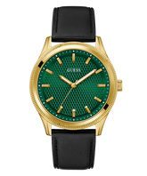 GUESS Mens Black Gold Tone Analog Watch GW0846G1