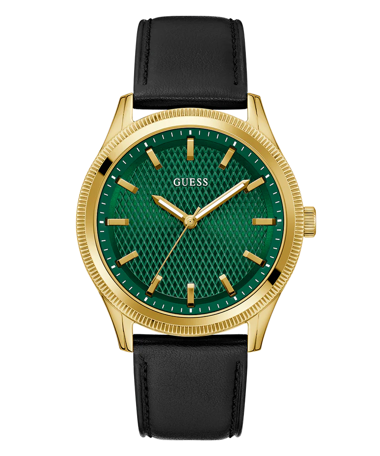 GUESS Mens Black Gold Tone Analog Watch GW0846G1 - KRISHNA WATCH COMPANY