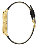 GUESS Mens Black Gold Tone Analog Watch GW0846G1