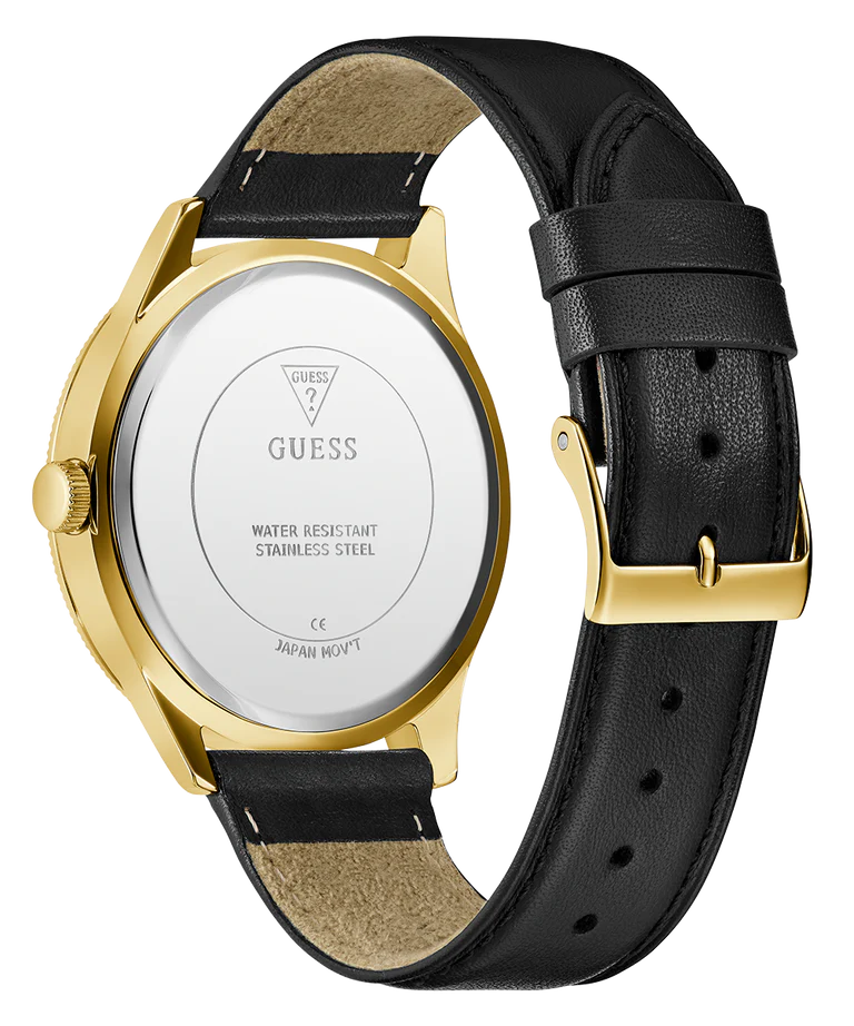 GUESS Mens Black Gold Tone Analog Watch GW0846G1 - KRISHNA WATCH COMPANY
