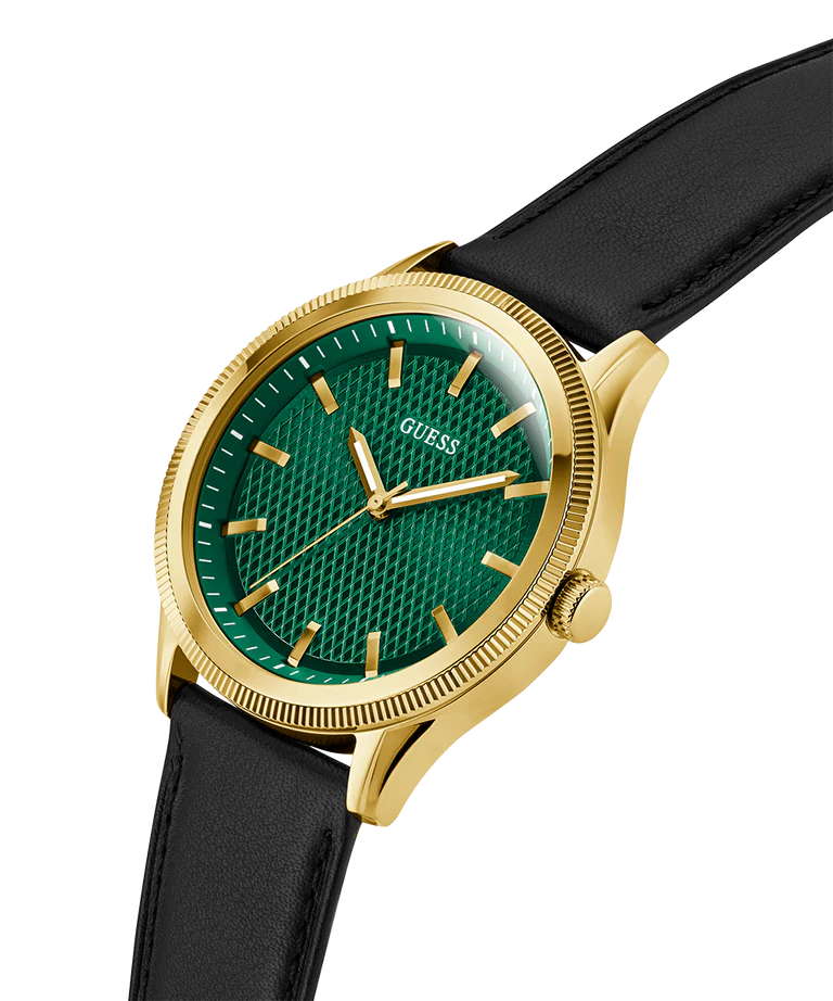 GUESS Mens Black Gold Tone Analog Watch GW0846G1 - KRISHNA WATCH COMPANY