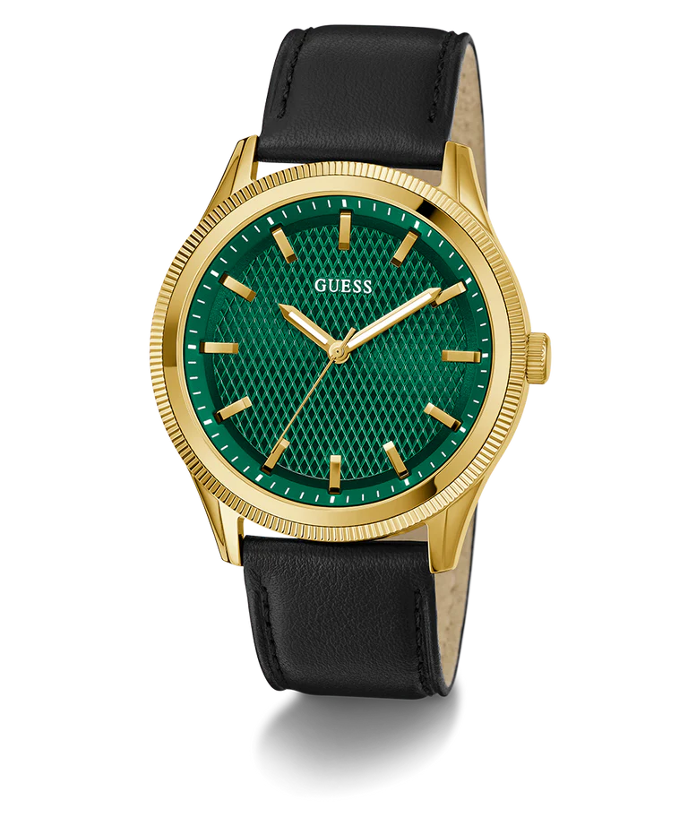 GUESS Mens Black Gold Tone Analog Watch GW0846G1 - KRISHNA WATCH COMPANY