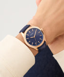 GUESS Mens Navy Rose Gold Tone Analog Watch GW0846G2 - KRISHNA WATCH COMPANY
