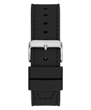 GUESS Mens Black Silver Tone Analog Watch GW0850G1