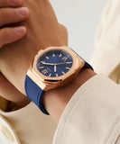 GUESS Mens Blue Rose Gold Tone Analog Watch GW0850G3 - KRISHNA WATCH COMPANY