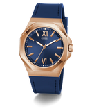 GUESS Mens Blue Rose Gold Tone Analog Watch GW0850G3 - KRISHNA WATCH COMPANY
