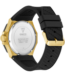 GUESS Mens Black Gold Tone Multi-function Watch - GW0853G2