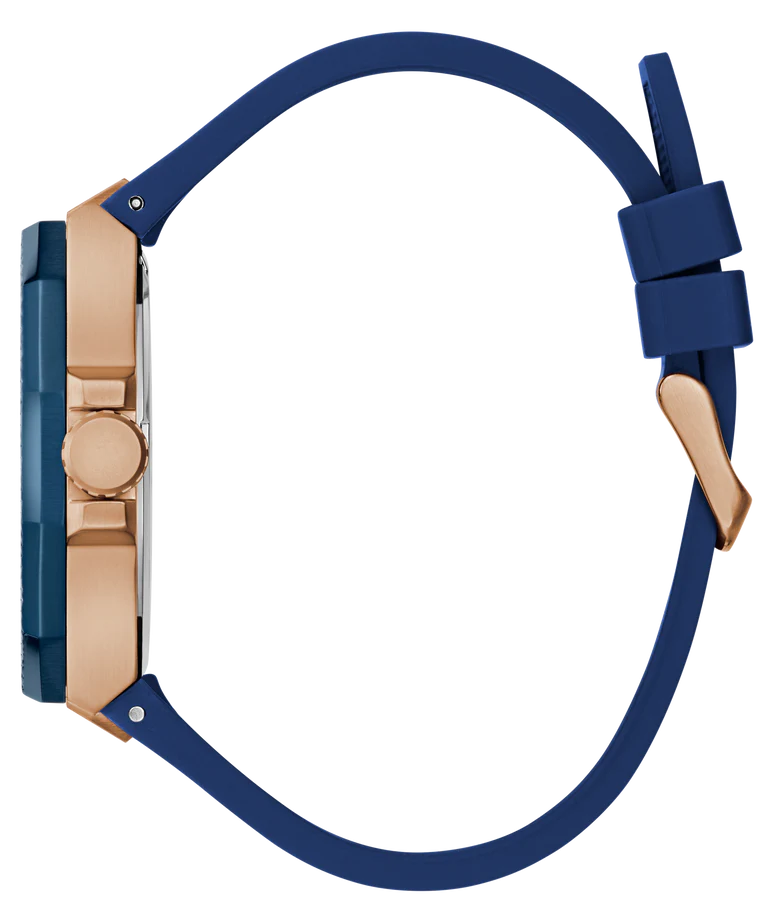 GUESS Mens Blue Rose Gold Tone Multi-function Watch GW0853G3 - KRISHNA WATCH COMPANY