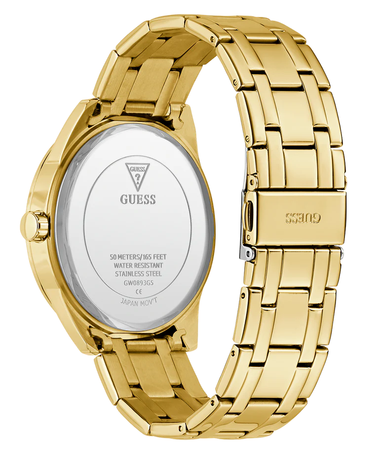 GUESS Mens Gold Tone Analog Watch GW0893G5 - KRISHNA WATCH COMPANY