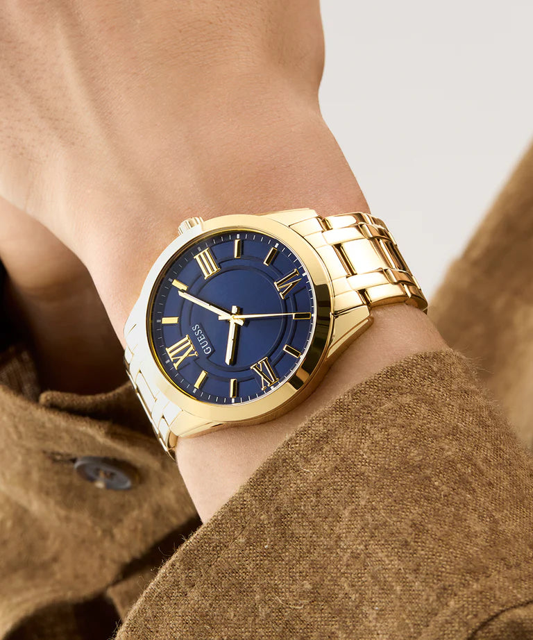 GUESS Mens Gold Tone Analog Watch GW0893G5 - KRISHNA WATCH COMPANY