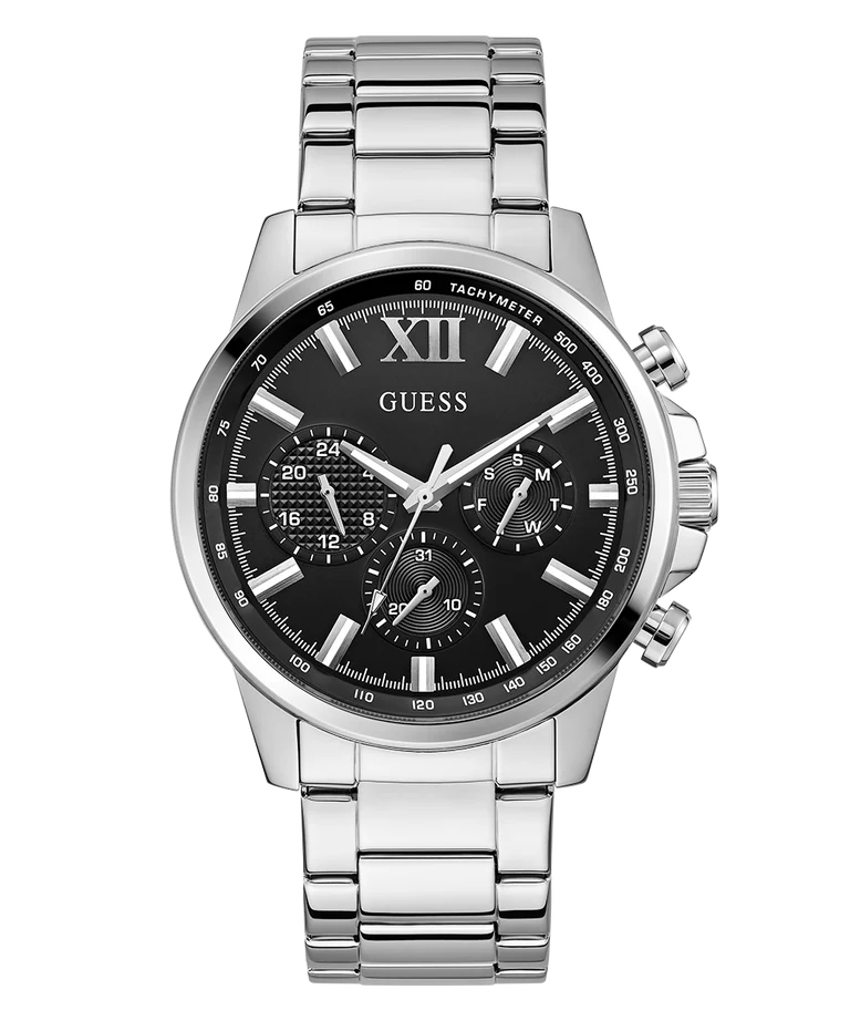 GUESS Mens Silver Tone Multi-function Watch 44 mm GW0900G1 - KRISHNA WATCH COMPANY