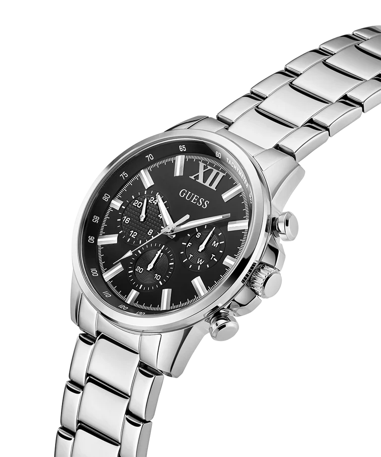 GUESS Mens Silver Tone Multi-function Watch 44 mm GW0900G1 - KRISHNA WATCH COMPANY