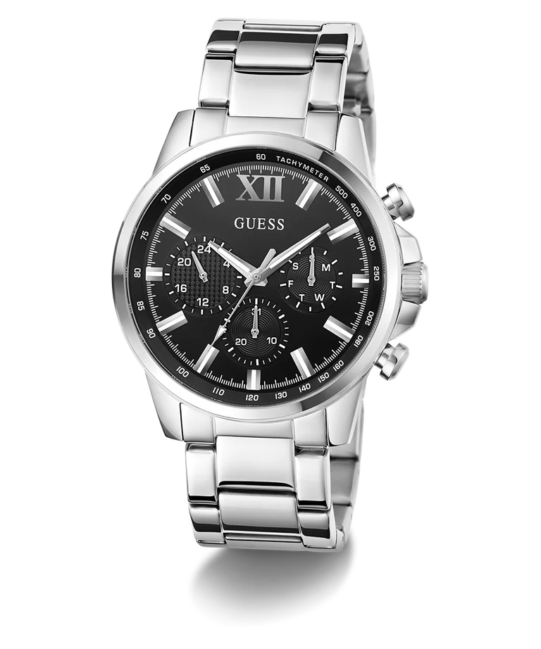 GUESS Mens Silver Tone Multi-function Watch 44 mm GW0900G1 - KRISHNA WATCH COMPANY