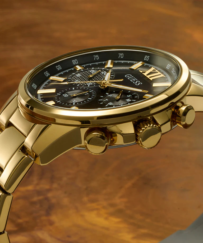 GUESS Mens Gold Tone Multi-function Watch GW0900G3 - KRISHNA WATCH COMPANY