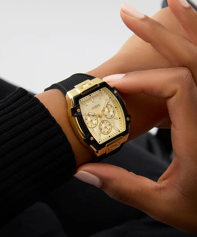 GUESS Ladies Black Gold Tone Multi-function Watch GW0945L2 - KRISHNA WATCH COMPANY