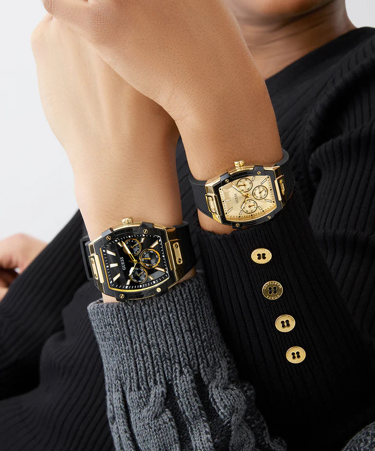 GUESS Ladies Black Gold Tone Multi-function Watch GW0945L2 - KRISHNA WATCH COMPANY