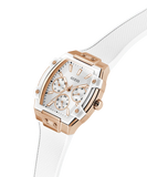 GUESS Ladies White Rose Gold Tone Analog Watch - GW0945L6