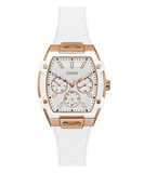 GUESS Ladies White Rose Gold Tone Analog Watch - GW0945L6
