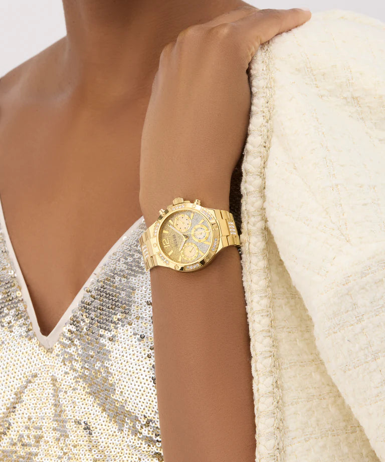 GUESS Ladies Gold Tone Multi-function Watch - GW0950L2 - KRISHNA WATCH COMPANY
