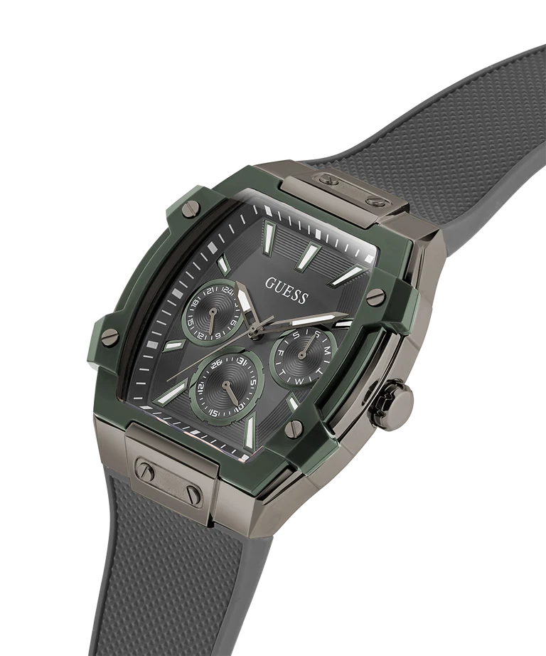 GUESS Mens Grey Gunmetal Multi-function Watch GW0956G3 - KRISHNA WATCH COMPANY
