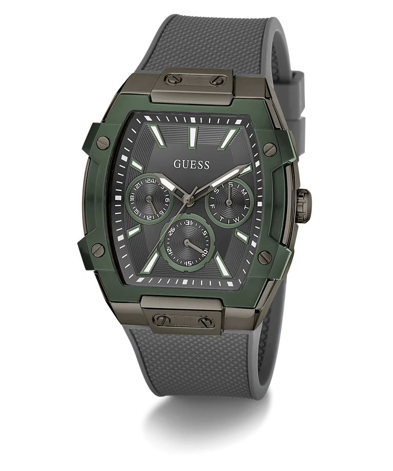 GUESS Mens Grey Gunmetal Multi-function Watch GW0956G3 - KRISHNA WATCH COMPANY
