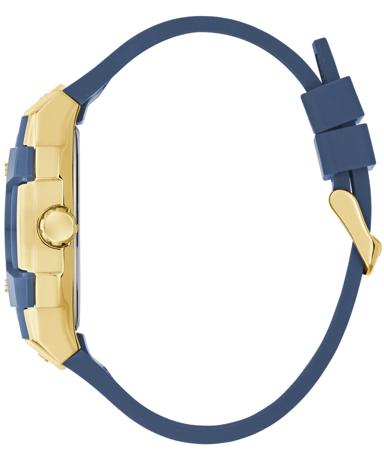 GUESS Mens Blue Gold Tone Multifunction Watch - GW0956G5 - KRISHNA WATCH COMPANY