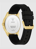 GUESS Mens Black Gold Tone Analog Watch GW0957G2