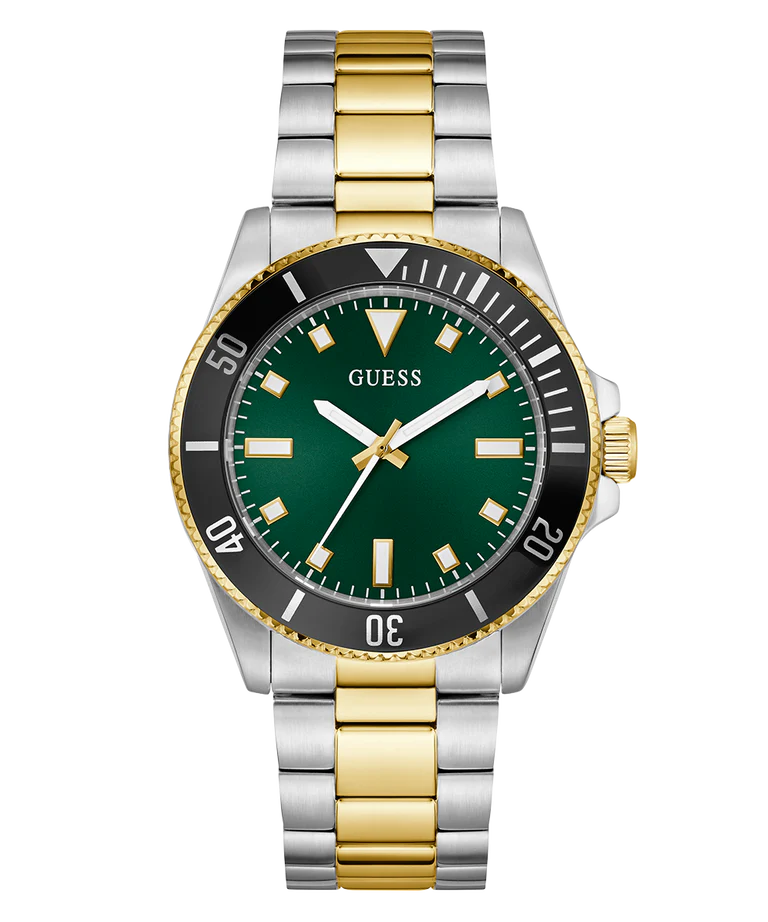 GUESS Mens 2-Tone Analog Watch - GW0968G4 - KRISHNA WATCH COMPANY