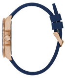 GUESS Mens Blue Rose Gold Tone Analog Watch GW0969G3