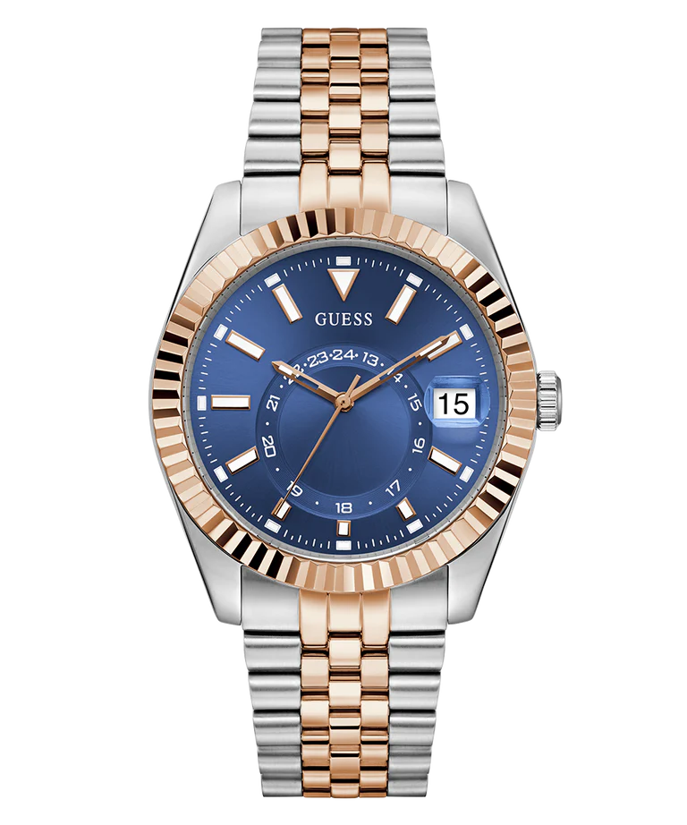 GUESS Mens Jaden 2-Tone Multi-function Date Watch - GW0977G5