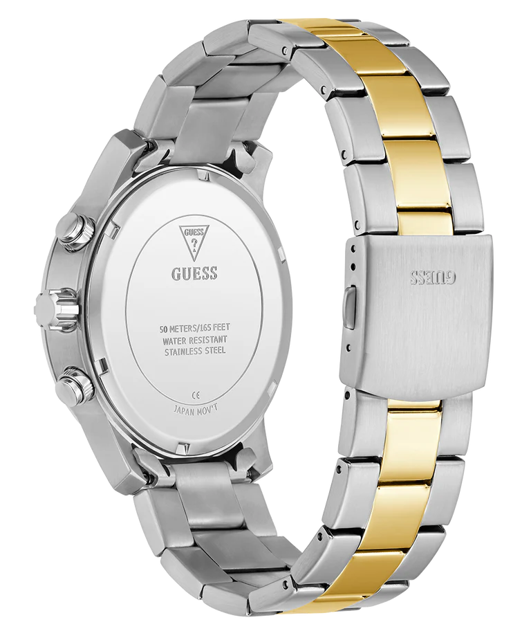 GUESS Mens 2-Tone Silver Analog Watch - GW1006G4 - KRISHNA WATCH COMPANY