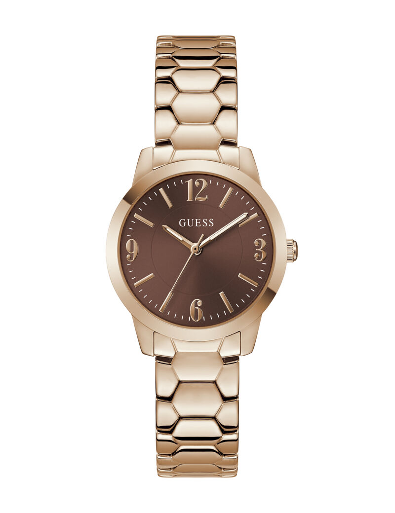 Guess Ladies Rose Gold Tone Round Analog Watch - GW1028L4 - KRISHNA WATCH COMPANY