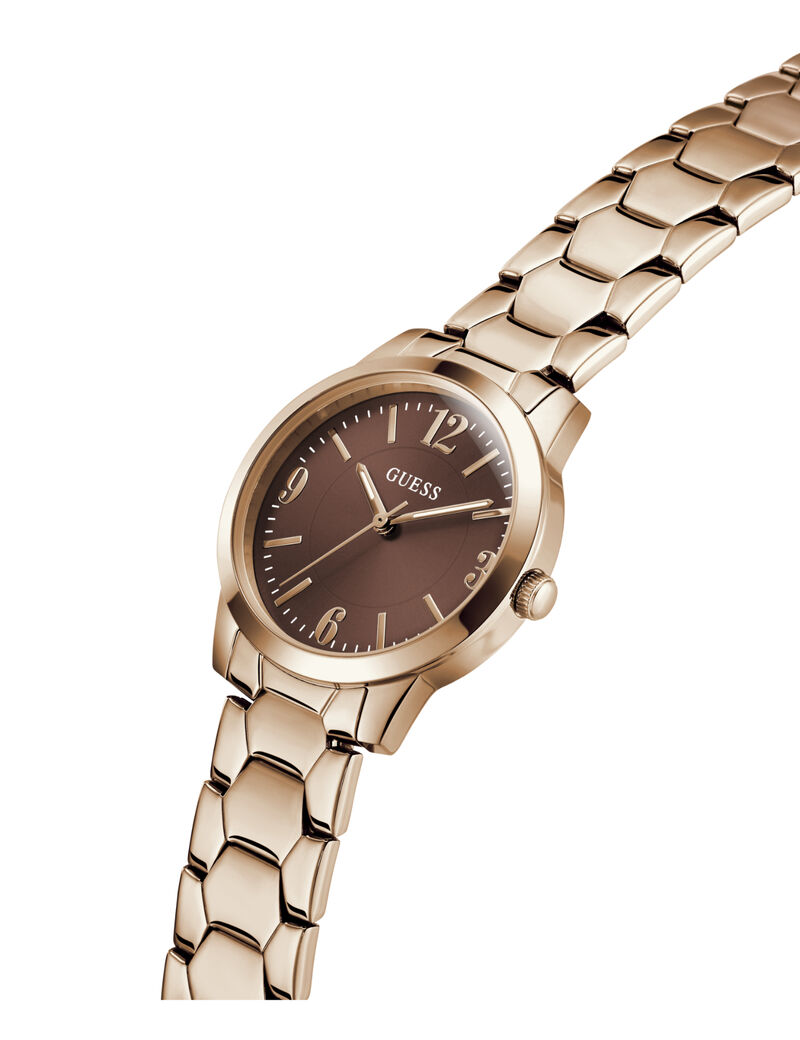 Guess Ladies Rose Gold Tone Round Analog Watch - GW1028L4 - KRISHNA WATCH COMPANY