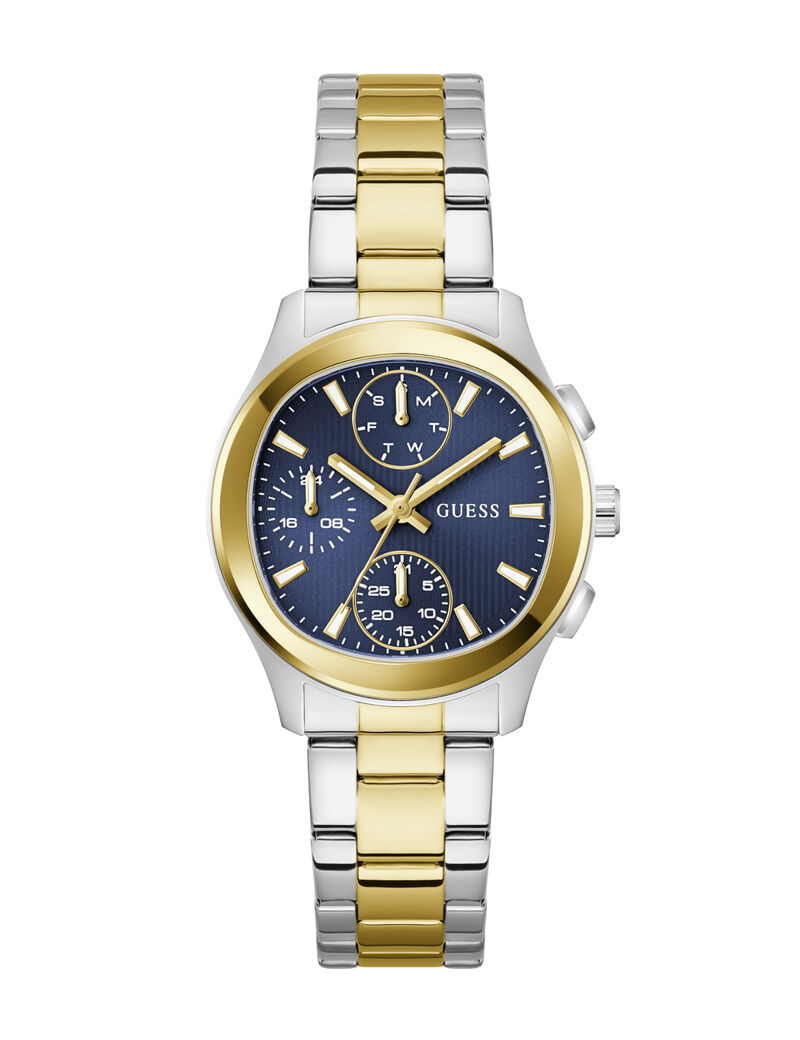 Guess Ladies Two Tone Square Analog Watch - GW1031L3 - KRISHNA WATCH COMPANY