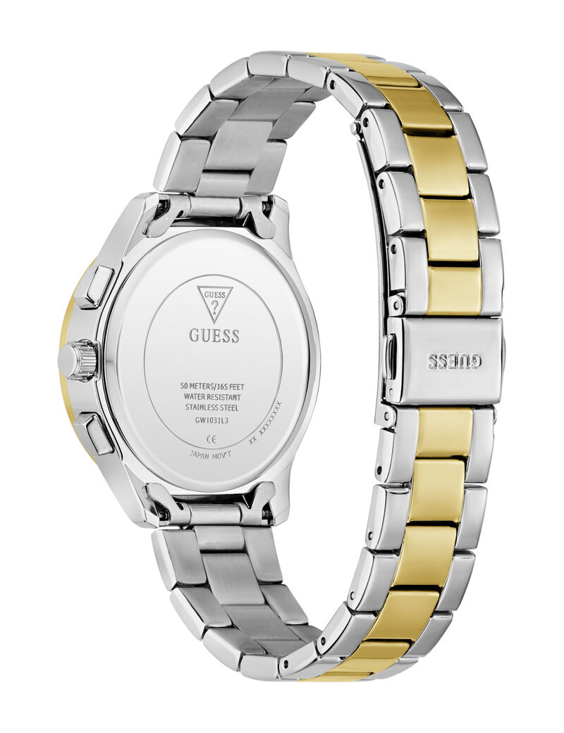 Guess Ladies Two Tone Square Analog Watch - GW1031L3 - KRISHNA WATCH COMPANY