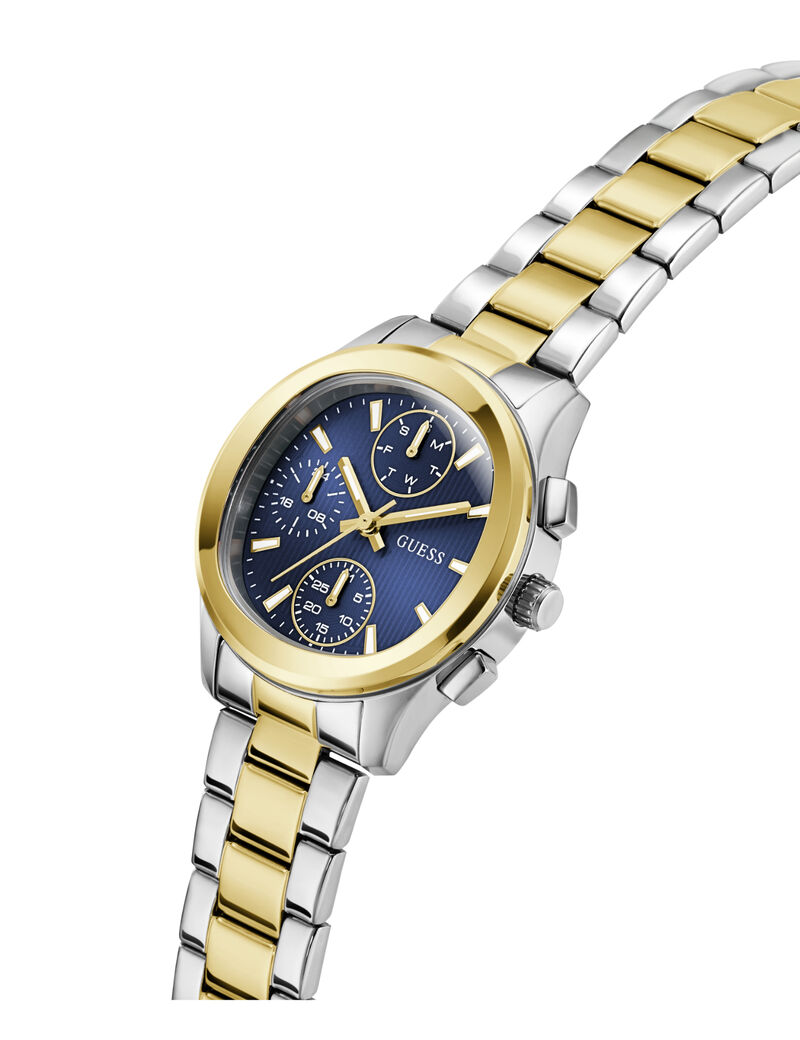 Guess Ladies Two Tone Square Analog Watch - GW1031L3 - KRISHNA WATCH COMPANY