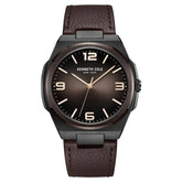 Kenneth Cole Quartz Analog Brown Dial Brown Leather Strap Watch for Men KCWGA0015203MN