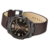 Kenneth Cole Quartz Analog Brown Dial Brown Leather Strap Watch for Men KCWGA0015203MN