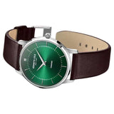 Kenneth Cole Green Dial Brown Leather Strap Watch KCWGA2217604MN - KRISHNA WATCH COMPANY