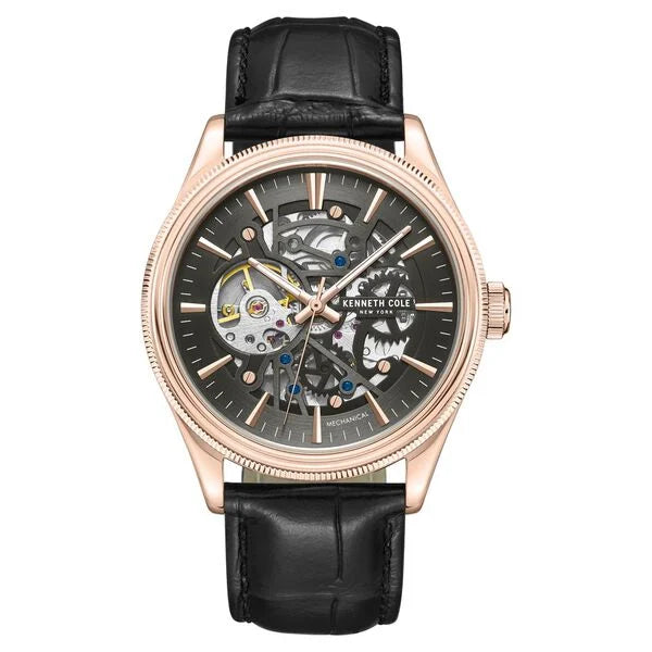 Kenneth Cole Mechanical Hand Grey Dial Watch For Men - NTKCWGE0048904MN - KRISHNA WATCH COMPANY