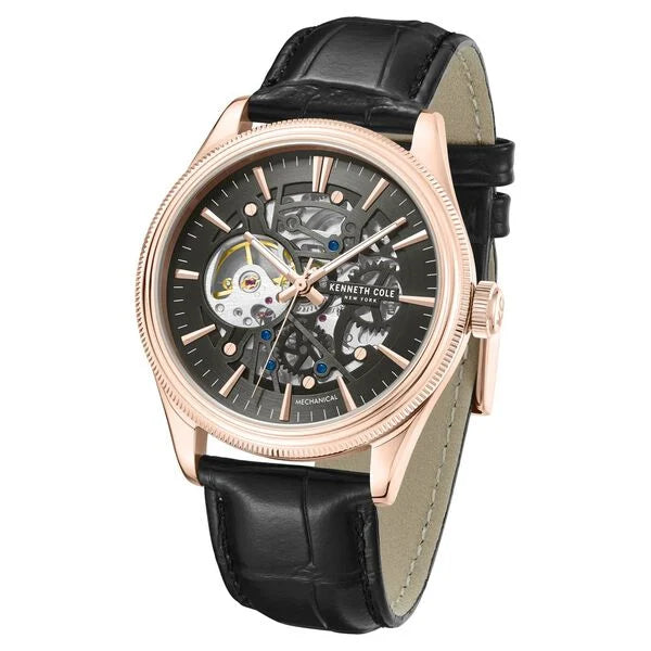 Kenneth Cole Mechanical Hand Grey Dial Watch For Men - NTKCWGE0048904MN - KRISHNA WATCH COMPANY