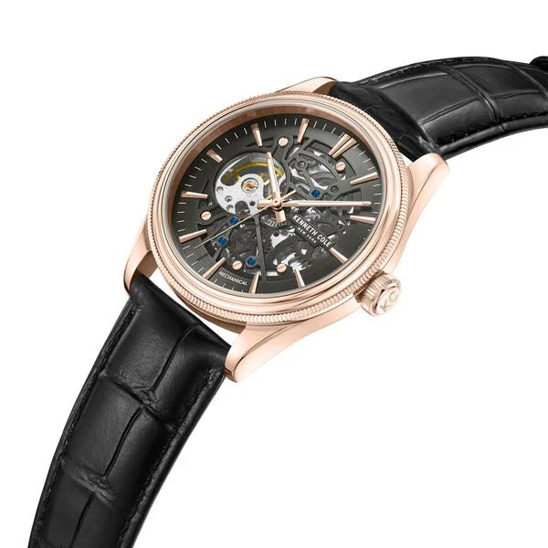 Kenneth Cole Mechanical Hand Grey Dial Watch For Men - NTKCWGE0048904MN - KRISHNA WATCH COMPANY