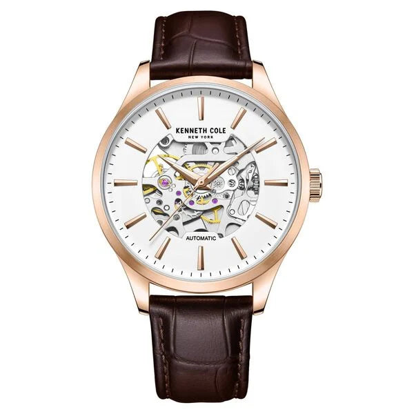 Kenneth Cole White Dial Automatic Watch for Men - NEKCWGE2216901MN - KRISHNA WATCH COMPANY