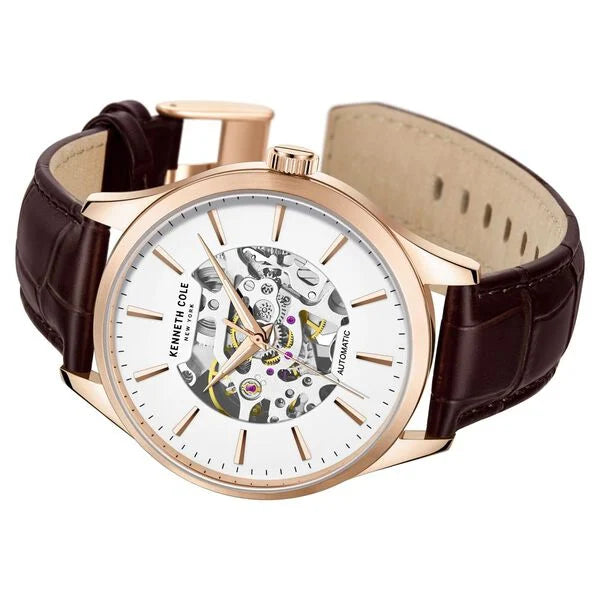 Kenneth Cole White Dial Automatic Watch for Men - NEKCWGE2216901MN - KRISHNA WATCH COMPANY