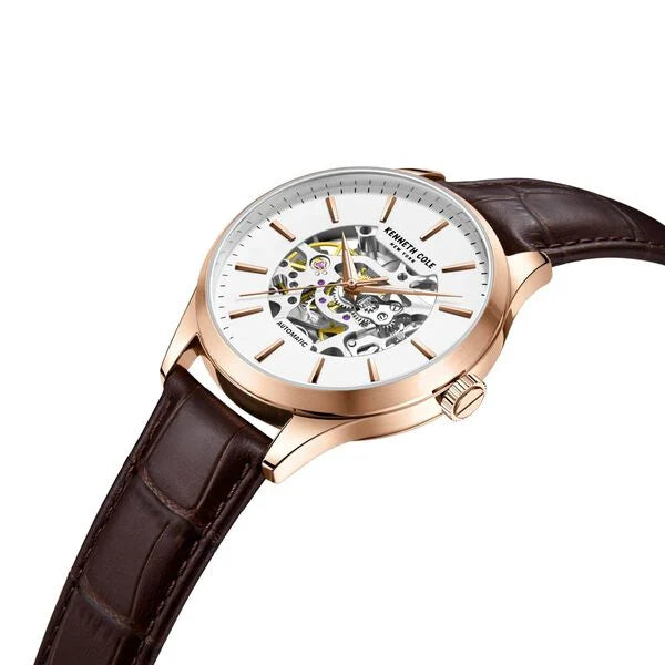 Kenneth Cole White Dial Automatic Watch for Men - NEKCWGE2216901MN - KRISHNA WATCH COMPANY