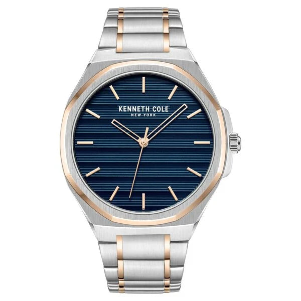 Kenneth Cole Quartz Analog Blue Dial Stainless Steel Strap Watch for Men kcwgg0034506mn - KRISHNA WATCH COMPANY
