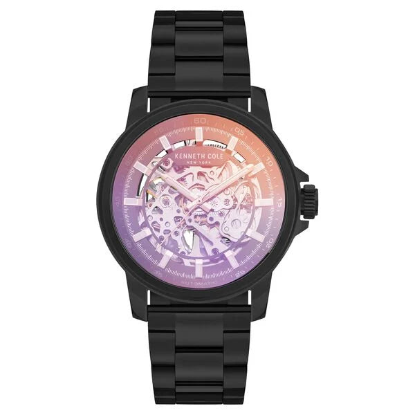 Kenneth Cole Automatic Leather Strap Watch for Men nekcwgl2104103mn - KRISHNA WATCH COMPANY